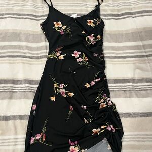 Floral Black Dress